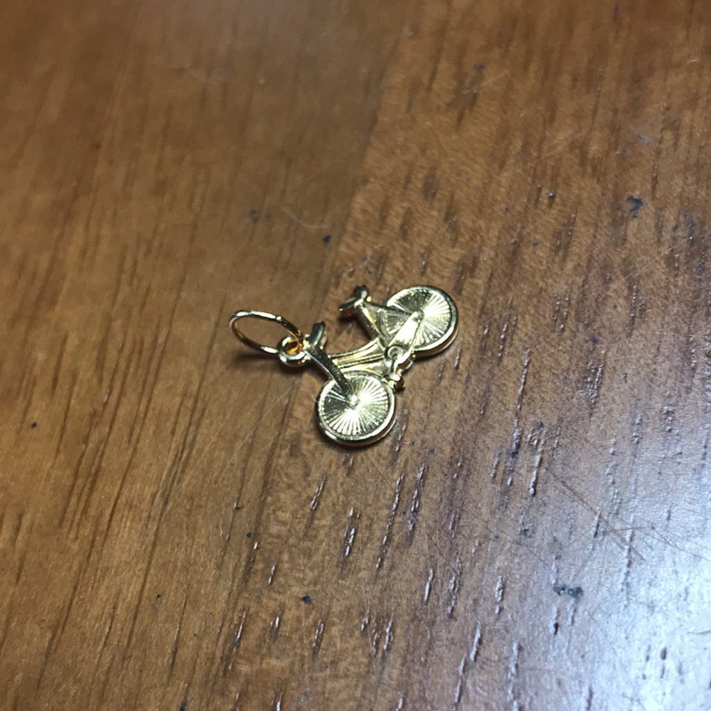 Small Bicycle Charm Gold Tone